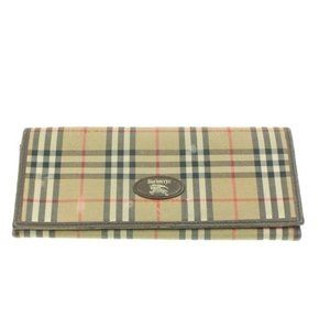 Burberry Vintage Brown Nova Check Plaid XL Wallet
